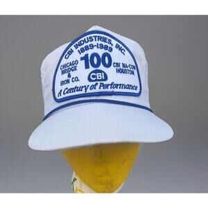 vintage snapbzck hat CBI‎ houston chicago bridge and iron 100 years NWOT